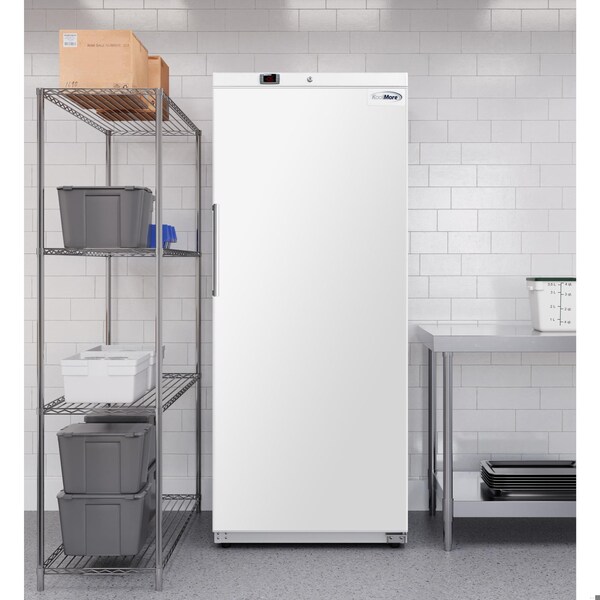 Koolmore 30 in. Commercial Auto-Defrost Reach-In Freezer, 21 cu. ft. in White KM-RIF-1D17C-WH - KM-RIF-1D17C-WH