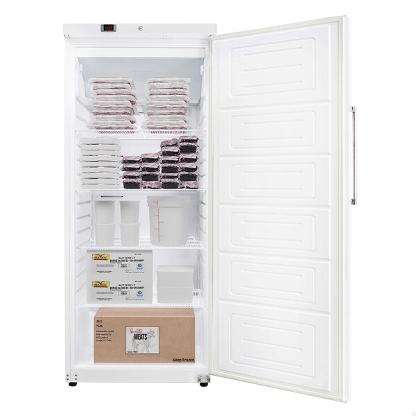 Koolmore 30 in. Commercial Auto-Defrost Reach-In Freezer, 21 cu. ft. in White KM-RIF-1D17C-WH - KM-RIF-1D17C-WH