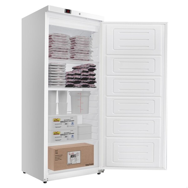 Koolmore 30 in. Commercial Auto-Defrost Reach-In Freezer, 21 cu. ft. in White KM-RIF-1D17C-WH - KM-RIF-1D17C-WH