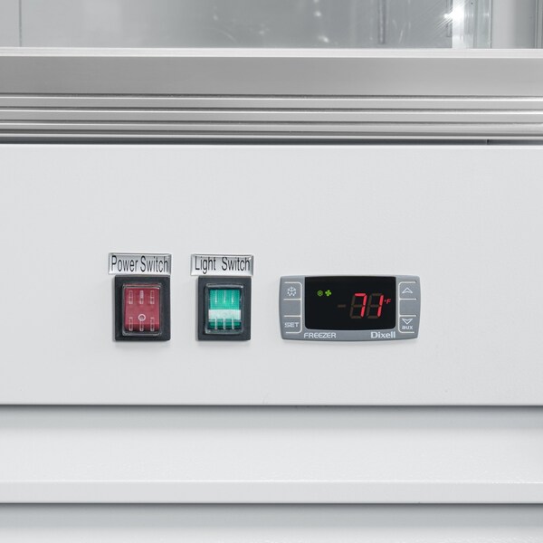 Koolmore 53 in. 2-Door Commercial Display Merchandiser Freezer 45 cu. ft. in White MDF-2GD-45C-WH - MDF-2GD-45C-WH
