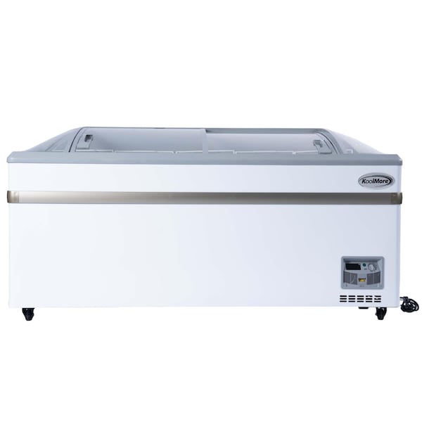 Koolmore 65 Inch Manual Defrost Island Chest Freezer 16 cu. ft. Capacity in White - KM-ISCF-65MD