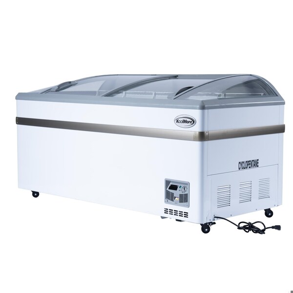 Koolmore 65 Inch Manual Defrost Island Chest Freezer 16 cu. ft. Capacity in White - KM-ISCF-65MD