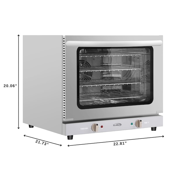 Koolmore 23 in. Countertop Convection Oven for Half-Size Pans w/ 4 Racks and 2800W of Power Stainless-Steel - KM-CTCO220-23