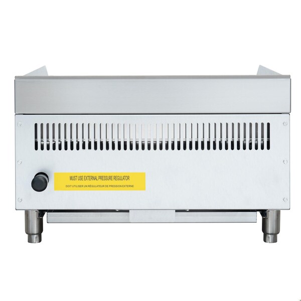 Koolmore 24 in. Commercial 2-Burner Natural Gas Charbroiler with 60,000 BTU in Stainless-Steel KM-GCB2-24M - KM-GCB2-24M
