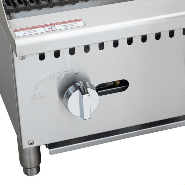 Koolmore 24 in. Commercial 2-Burner Natural Gas Charbroiler with 60,000 BTU in Stainless-Steel KM-GCB2-24M - KM-GCB2-24M