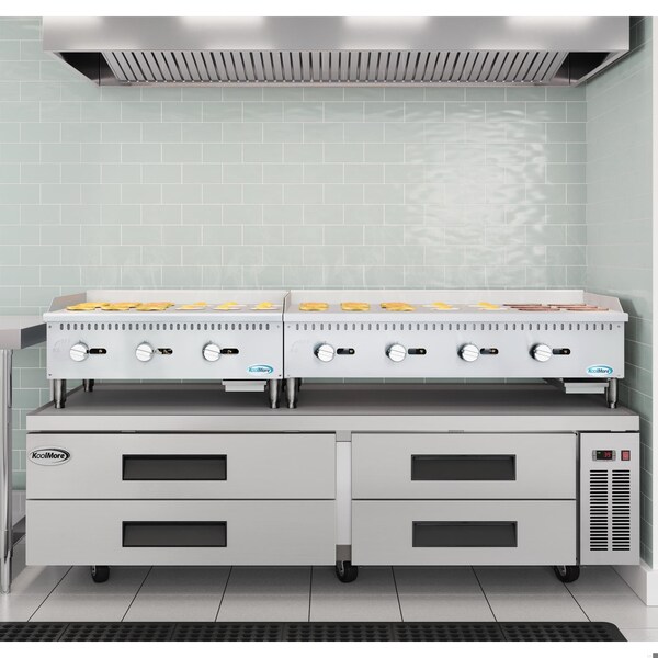 Koolmore 48 in. Natural Gas 4-Burner Griddle with 120,000 BTUs in Stainless-Steel KM-GG4-48M - KM-GG4-48M