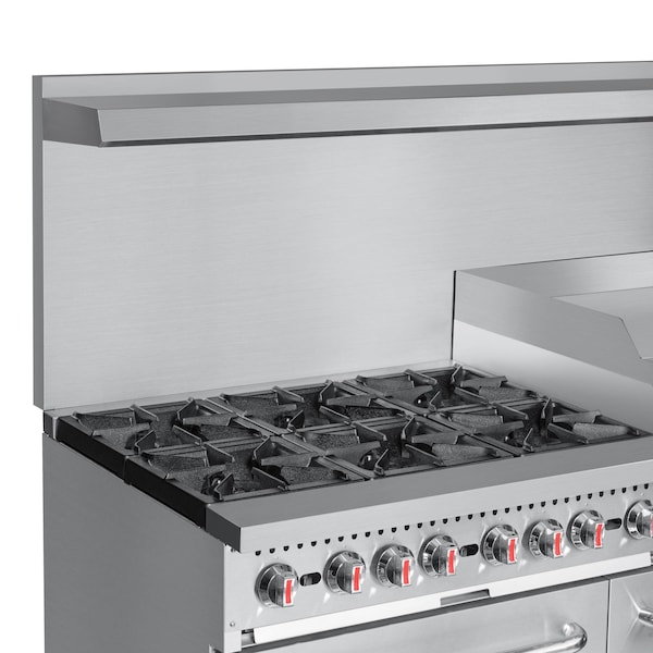 Koolmore 60 in. 6 Burner Commercial Natural Gas Range with 24 in. Griddle and Broiler - KM-CRGB60-NG