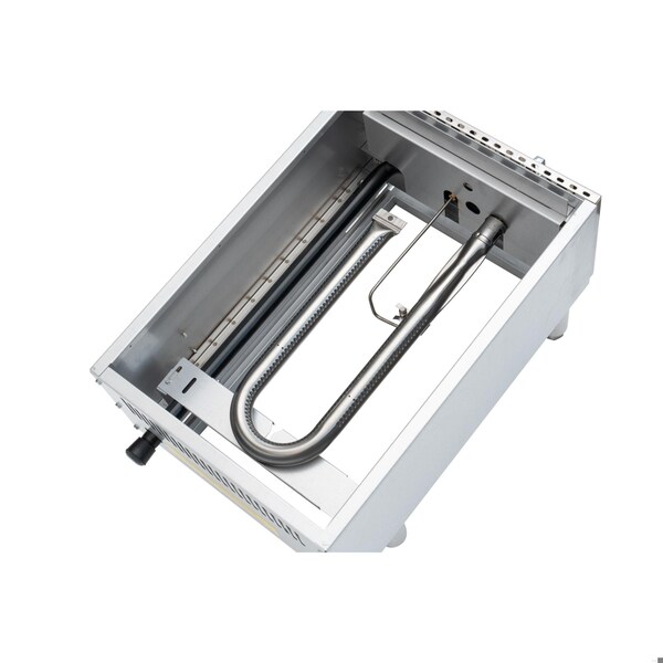 Koolmore 16 in. Commercial 1-Burner Natural Gas Charbroiler with 30,000 BTU in Stainless-Steel KM-GCB1-18M - KM-GCB1-18M