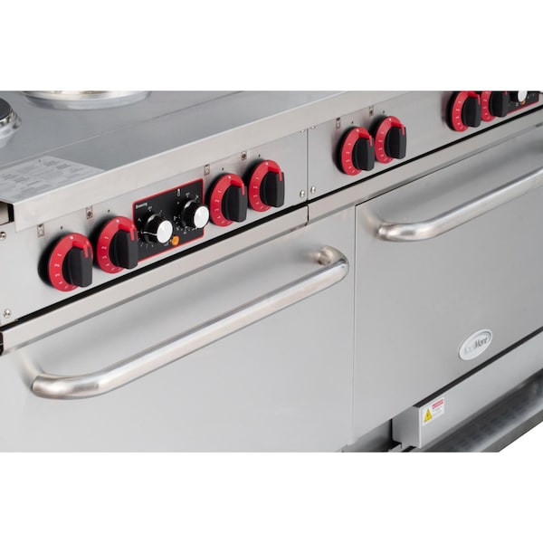 Koolmore 60 In. Commercial Electric Range with 10 Burners and 2 Standard Electric Ovens - 208V 3 Phase - KM-CR60-E