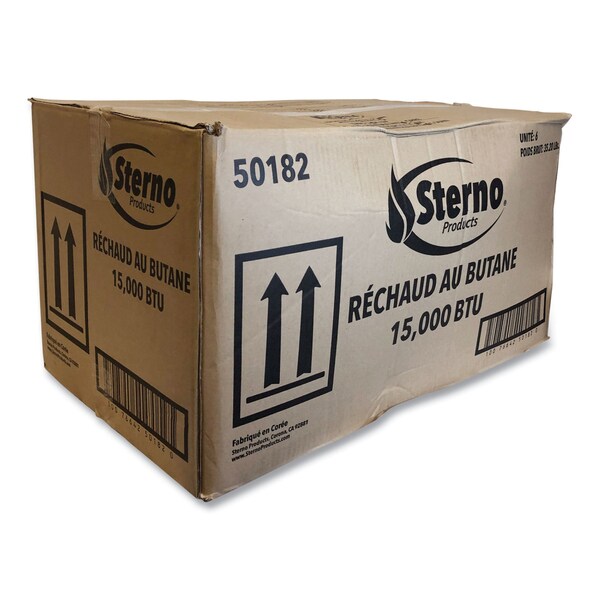 Sterno Butane Stove, 15000btu, Piezoelectric Ignition, 13" x 11" x 3.75", PK6 - 50182