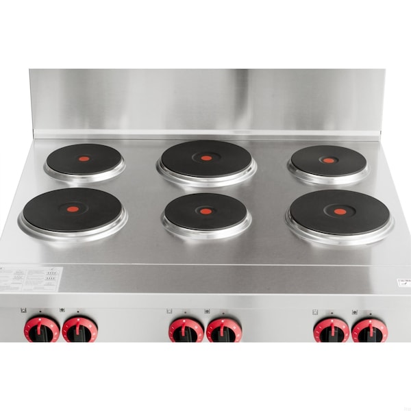 Koolmore 36 In. Commercial Electric Range with 6 Burners and 1 Standard Electric Oven - 208V 3 Phase - KM-CR36-E