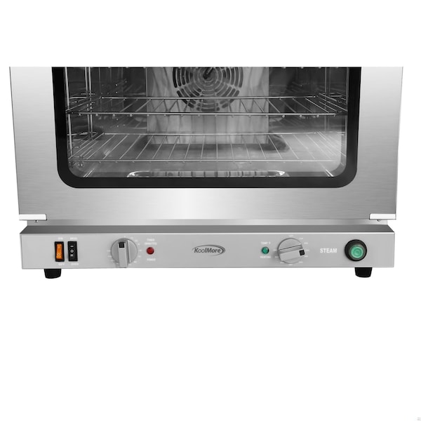 Koolmore 23 in. Countertop Convection Oven for Half-Size Pans w/ 4 Racks 2800W of Power and Steam Injection - KM-CTCO-23STI