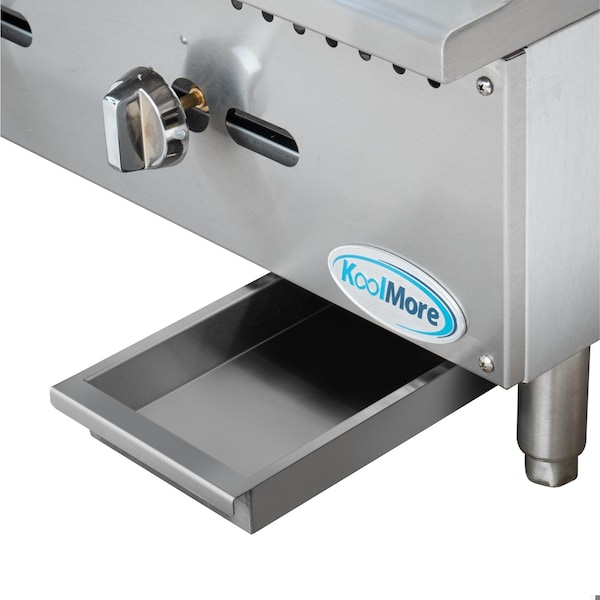 Koolmore 36 in. Natural Gas 3-Burner Griddle with 90,000 BTU in Stainless-Steel KM-GG3-36M - KM-GG3-36M