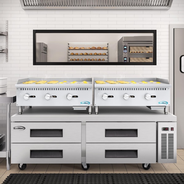 Koolmore 36 in. Natural Gas 3-Burner Griddle with 90,000 BTU in Stainless-Steel KM-GG3-36M - KM-GG3-36M
