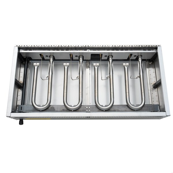 Koolmore 48 in. Commercial 4-Burner Natural Gas Charbroiler with 120,000 BTU in Stainless-Steel - KM-GCB4-48M