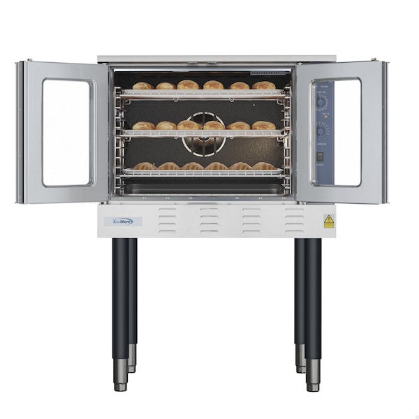 Koolmore 38 in. Full Size Single Deck Commercial LP Convection Oven 54,000 BTU - KM-CCO54-LP