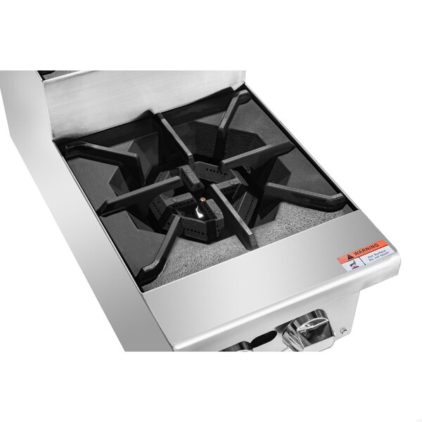 Koolmore 12 in. Two-Burner Commercial Step Up Range, 52000 BTU in Stainless-Steel - KM-CRSU-12