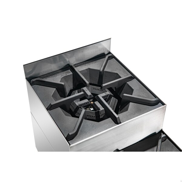 Koolmore 12 in. Two-Burner Commercial Step Up Range, 52000 BTU in Stainless-Steel - KM-CRSU-12