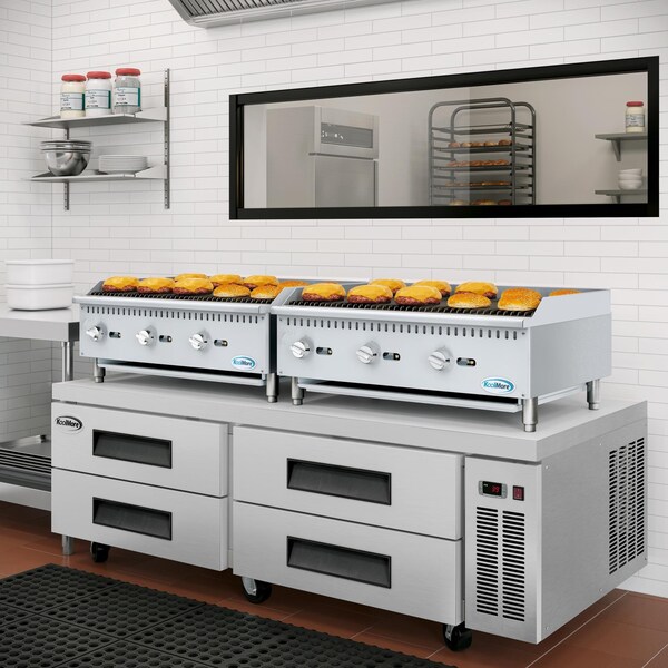 Koolmore 36 in. Commercial 3-Burner Natural Gas Charbroiler with 90,000 BTU in Stainless-Steel KM-GCB3-36M - KM-GCB3-36M