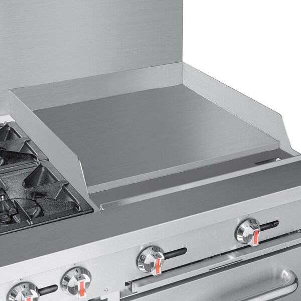 Koolmore 60 in. 6 Burner Commercial Natural Gas Range with 24 in. Griddle in Stainless-Steel - KM-CRG60-NG