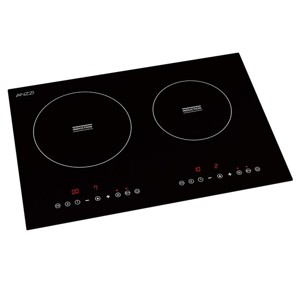 Anzzi 20in Induction Cooktop in Black, 2 Zones, Auto Shut-Off & Child Safety Lock - AZ-CKTID01