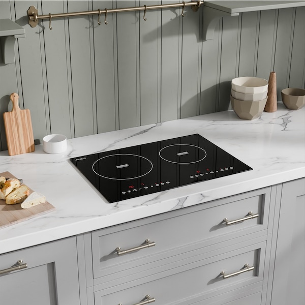 Anzzi 20in Induction Cooktop in Black, 2 Zones, Auto Shut-Off & Child Safety Lock - AZ-CKTID01