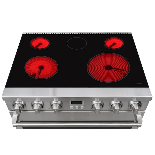 Koolmore 36 in. Professional Electric Range with 16600W of Power, 240V in Stainless-Steel KM-EPR-36AP-SS - KM-EPR-36AP-SS