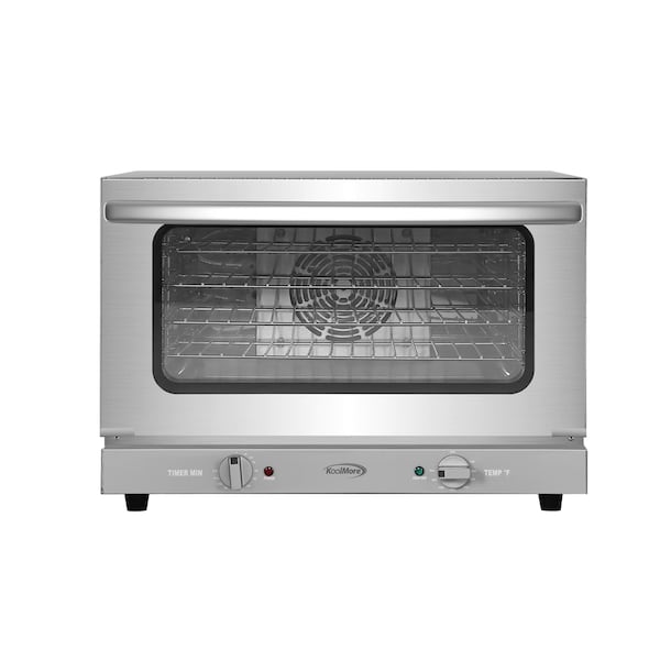 Koolmore 23 in. Countertop Convection Oven for Half-Size Pans with 4 Racks 1600W of Power in Stainless-Steel - KM-CTCO-15