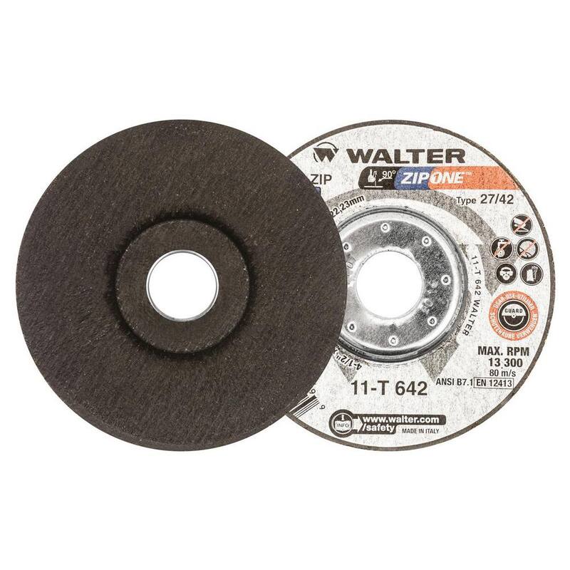 WALTER SURFACE TECHNOLOGIES Zip ONE 4.5 in. x 7/8 in. Arbor x 1/32 in. T27 High Performance Cut-Off Wheel (Paquete de 25) - 11T642