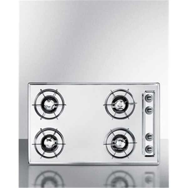 Summit Appliance 30 in. Gas Open Burner Cooktop, Chrome - ZNL05P