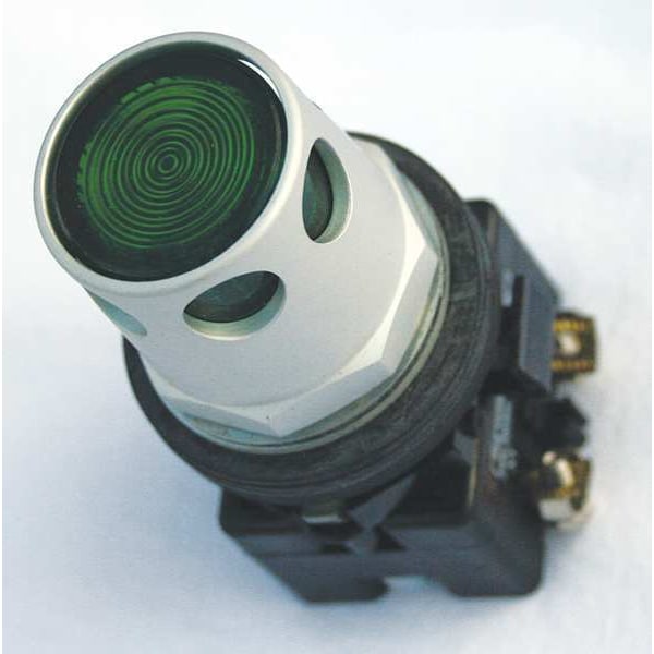 Botón pulsador iluminado Eaton, 30 mm, 1NA, Verde - HT8GDGAF7