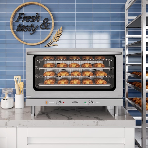 Koolmore 32 in. Countertop Convection Oven, Holds Full Size Pans, 4 Racks and 3500W of Power, 240V - KM-CTCO-44