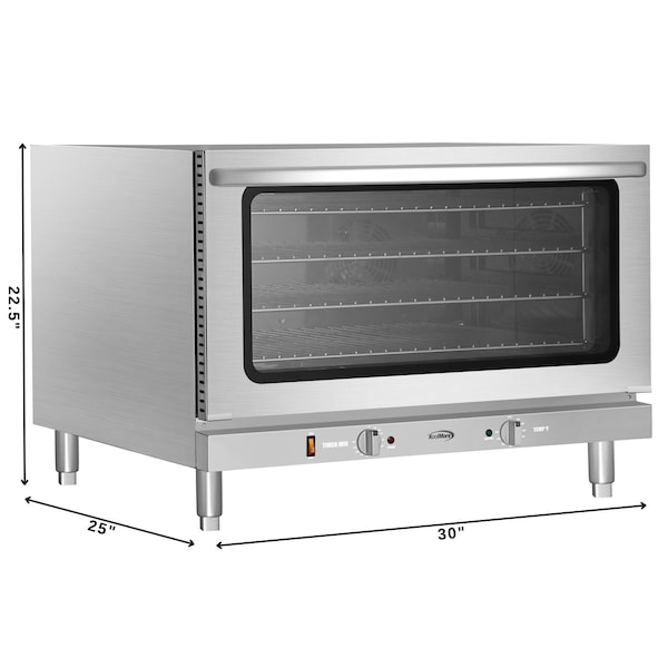 Koolmore 32 in. Countertop Convection Oven, Holds Full Size Pans, 4 Racks and 3500W of Power, 240V - KM-CTCO-44