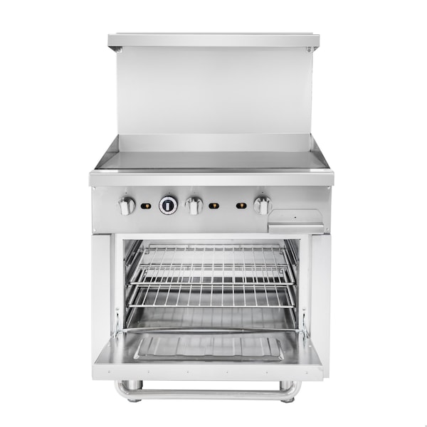 Koolmore Commercial 36'' Oven with 36'' Griddle Top with 90000 BTU - KM-CRG36G-NG