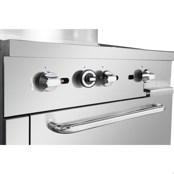 Koolmore Commercial 36'' Oven with 36'' Griddle Top with 90000 BTU - KM-CRG36G-NG