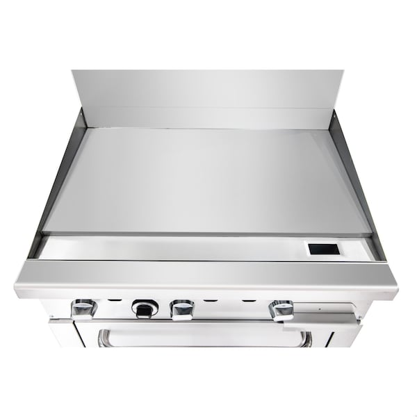 Koolmore Commercial 36'' Oven with 36'' Griddle Top with 90000 BTU - KM-CRG36G-NG