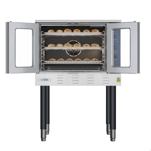 Koolmore 38 in. Full Size Single Deck Commercial Natural Gas Convection Oven 54,000 BTU - KM-CCO54-NG