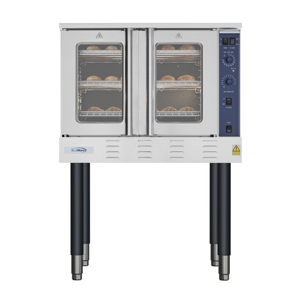 Koolmore 38 in. Full Size Single Deck Commercial Natural Gas Convection Oven 54,000 BTU - KM-CCO54-NG