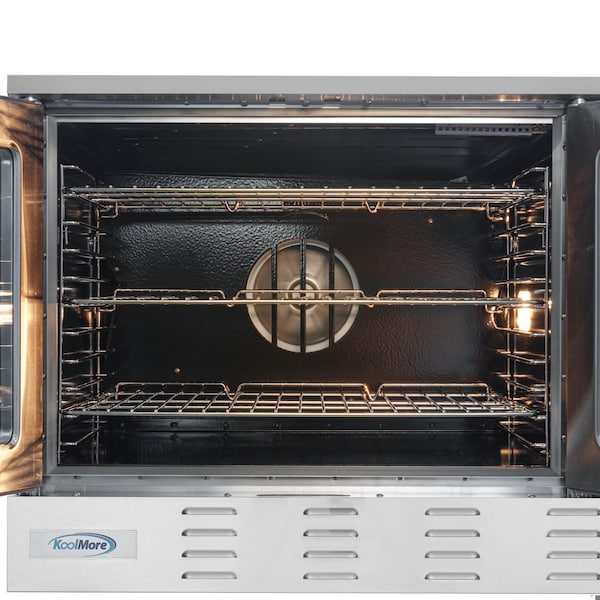 Koolmore 38 in. Full Size Single Deck Commercial Natural Gas Convection Oven 54,000 BTU - KM-CCO54-NG
