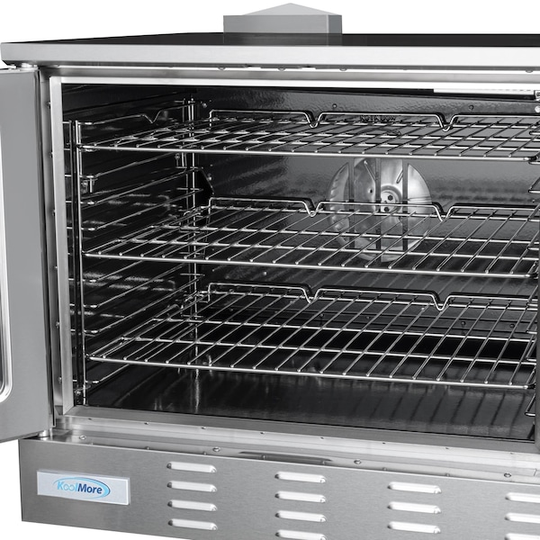 Koolmore 38 in. Full Size Single Deck Commercial Natural Gas Convection Oven 54,000 BTU - KM-CCO54-NG