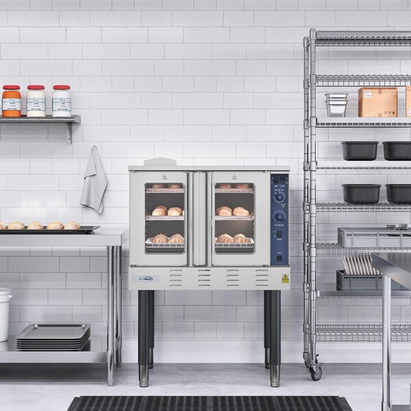 Koolmore 38 in. Full Size Single Deck Commercial Natural Gas Convection Oven 54,000 BTU - KM-CCO54-NG
