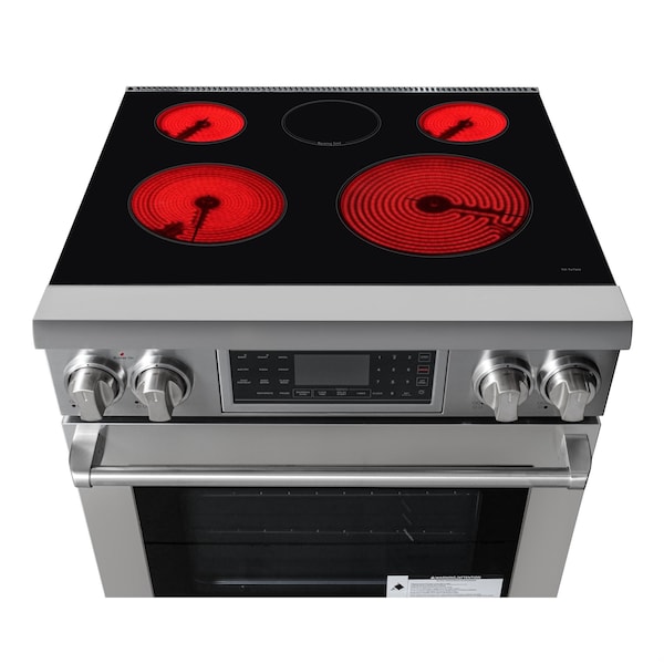 Koolmore 30 in. Electric Professional Range with Tilt Panel and Digital controls, Self-Cleaning, 240V - KM-EPR-30TDP-SS