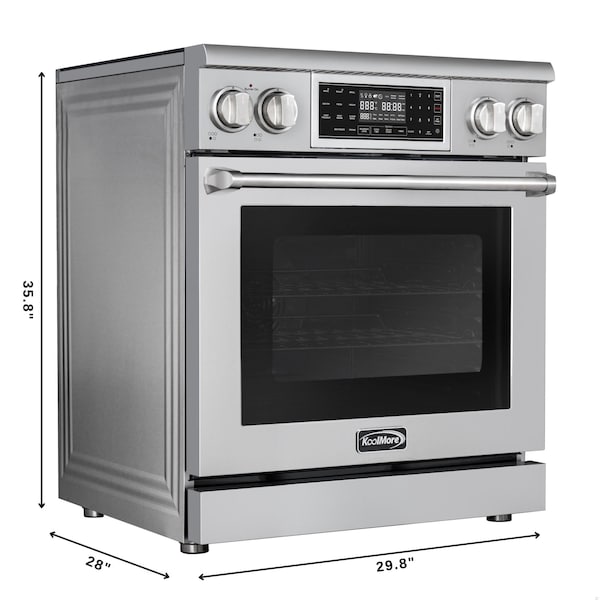 Koolmore 30 in. Electric Professional Range with Tilt Panel and Digital controls, Self-Cleaning, 240V - KM-EPR-30TDP-SS