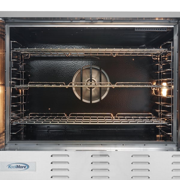 Koolmore 38 in. Full Size Single Deck Commercial LP Convection Oven 54,000 BTU with Casters - KM-CCO54-LPC