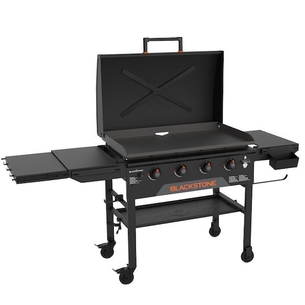 Blackstone Outdoor Griddle, 60,000 Btu, Liquid Propane, 4-Burner, 720 sq-in Primary Cooking Surface, Gray - 2322