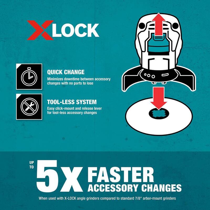 Sistema de cambio rápido X-Lock de Makita 3-1/8 in. Cepillo copa de alambre de nudos de acero inoxidable - D-72578