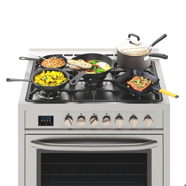 Koolmore 36 in. Stainless Steel Professional Gas range with Legs, . - KM-FR36GL-SS