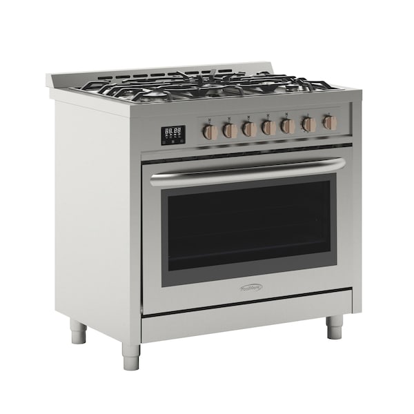 Koolmore 36 in. Stainless Steel Professional Gas range with Legs, . - KM-FR36GL-SS