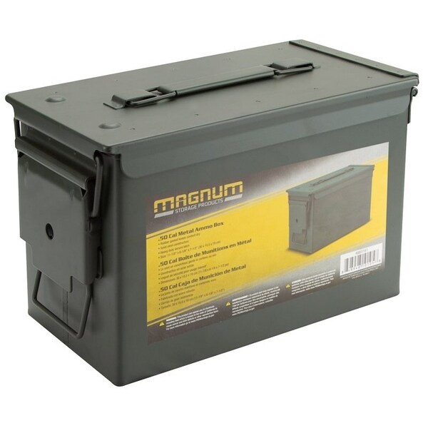 Magnum Magnum 10105 Ammo Can, 0.5 Caliber Storage, Steel, Outdoor Green - 10105