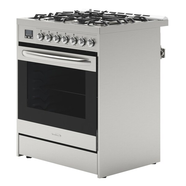 Koolmore 30 in. Stainless-Steel Professional Gas Range, . - KM-FR30G-SS